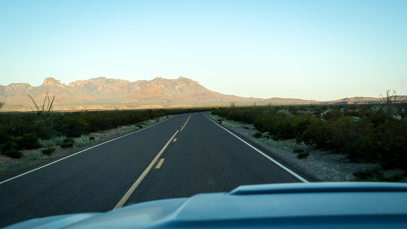 Ross Maxwell Scenic Drive at the break of dawn