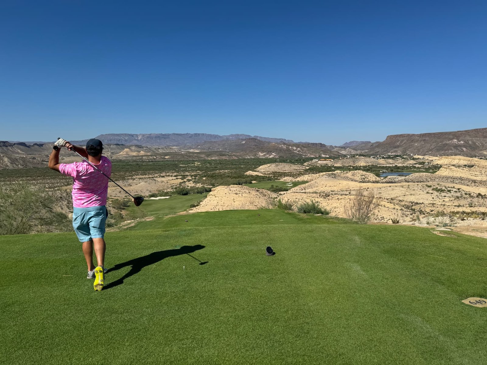 Teeing off at Black Jack's Crossing